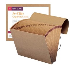 Smead 70121 Expanding File, Alphabetic (A-Z), 21 Pockets, Flap and Cord Closure, 12